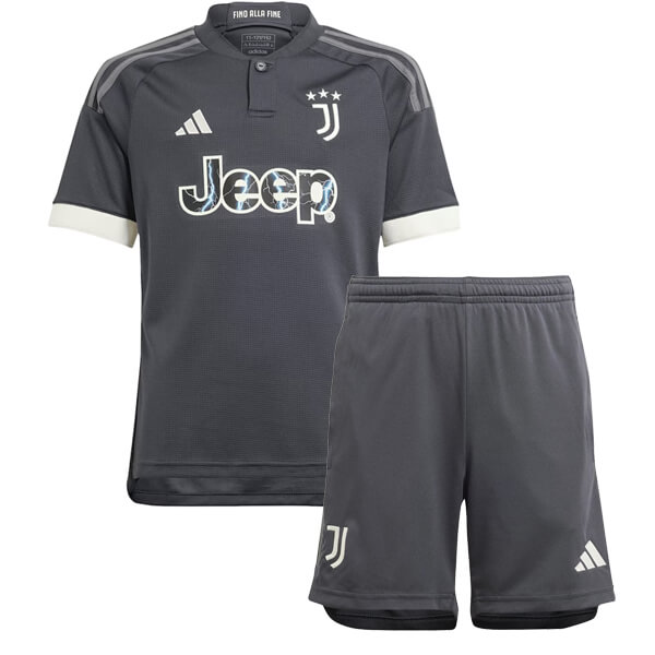 Conjunto Infantil Juventus Third 23/24 - Cinza