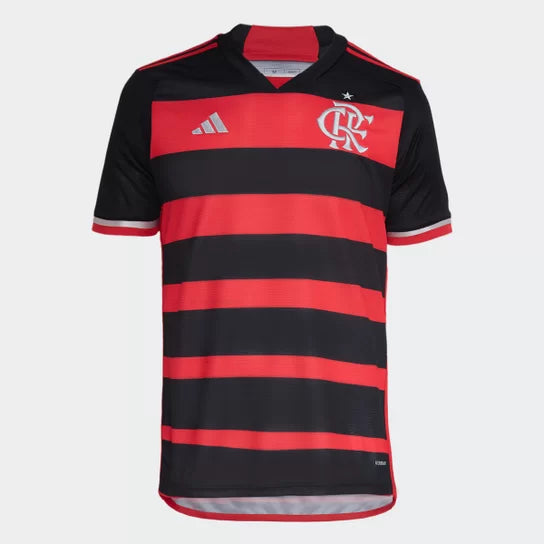 Camisa Flamengo Home 24/25 s/n° Torcedor - Preto e vermelho