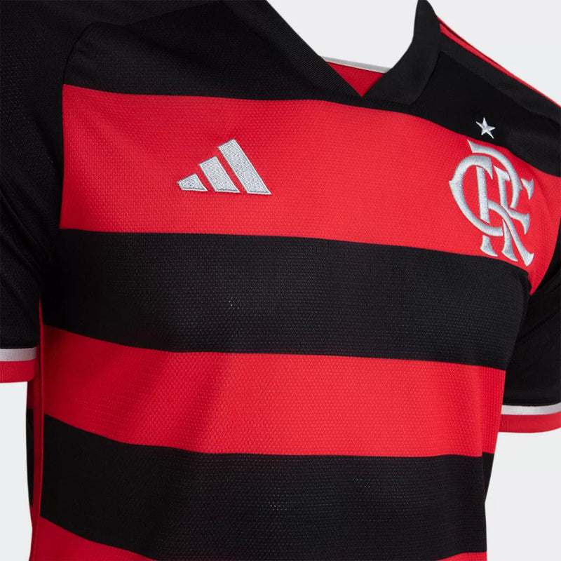 Camisa Flamengo Home 24/25 s/n° Torcedor - Preto e vermelho