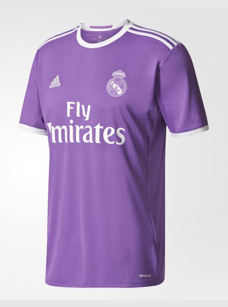 Camisa Real Madrid Retrô Away 2016/17 Torcedor Adidas Masculina - Roxa