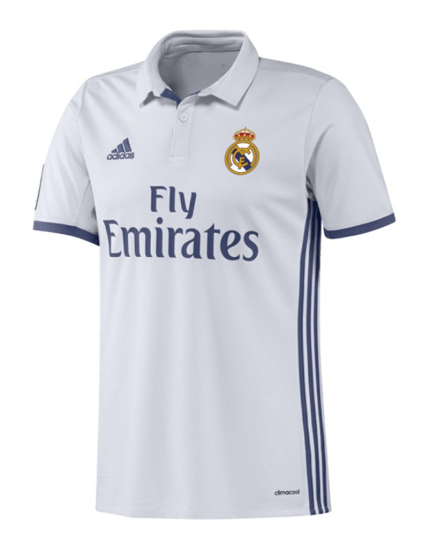Camisa Real Madrid Retrô Home 2016/17 Torcedor Adidas Masculina - Branca