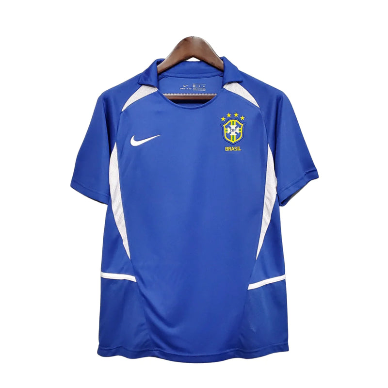 Camisa Seleção Brasileira Retrô Away 2002 Torcedor Nike Masculina - Azul