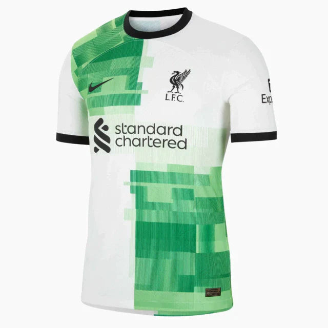 Camisa Liverpool Away 23/24 s/n° Torcedor Masculina - Branco e Verde